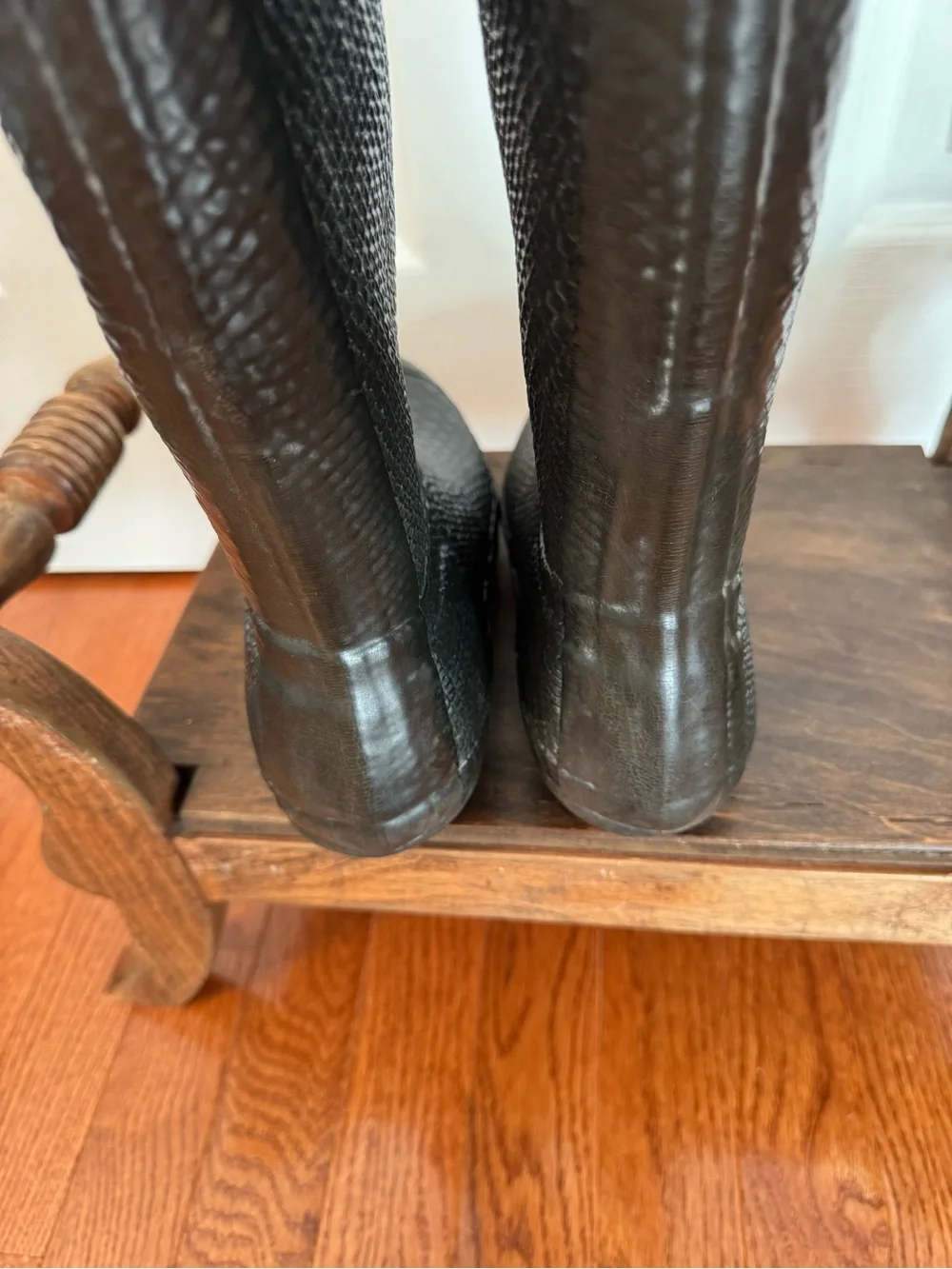 Hunter Carnaby Black Boa Tall Rain Boots Wellies Sz 7